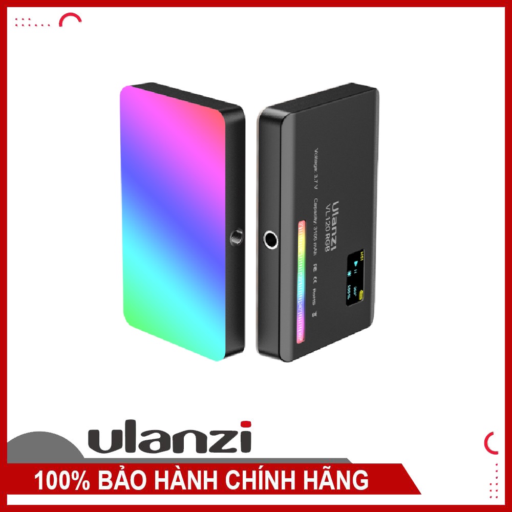 ULANZI VL120 RGB (2500-9000K) - HÀNG CHÍNH HÃNG - Đèn LED đổi màu RGB | 20 hiệu ứng | Pin Lithium 3100mAh