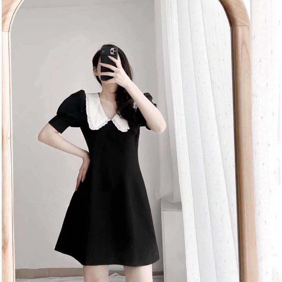 Váy Cổ Bèo Trắng Tiểu Thư ! *
