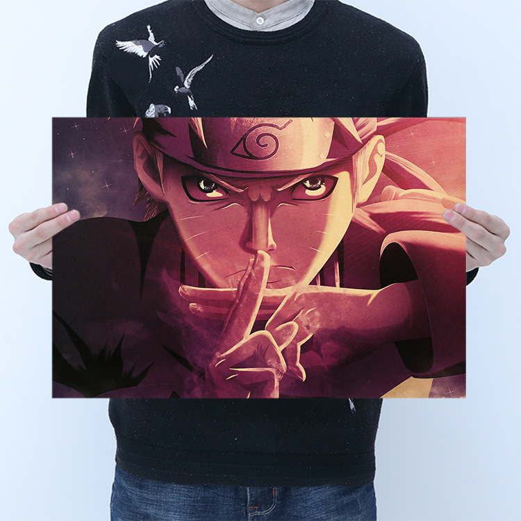 Tranh poster treo tường, tấm áp phích Naruto [B027]