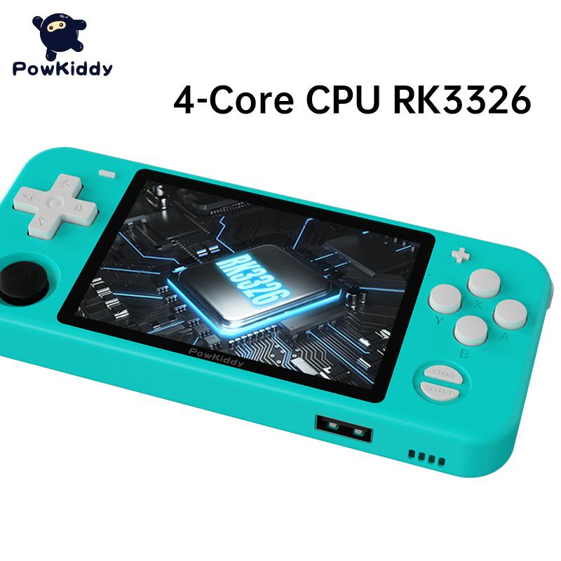 POWKIDDY RGB10 Pro Portable Retro Máy chơi game cầm tay Máy chơi trò chơi điện tử cổ điển Màn hình IPS 3,5 inch Trò chơi giả lập PS1 chơi game Màu sắc: Xanh dương 64G