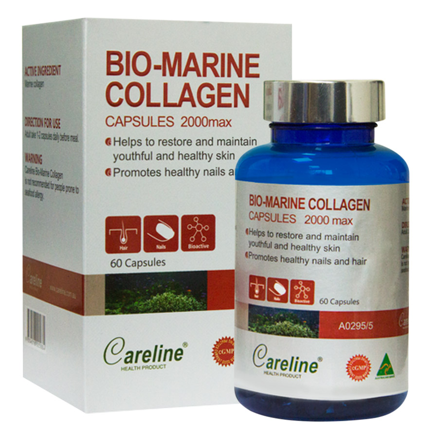 Viên Uống Careline Bio Marine Collagen 2000Mg Max Chống Lão Hoá, Giảm Nếp Nhăn