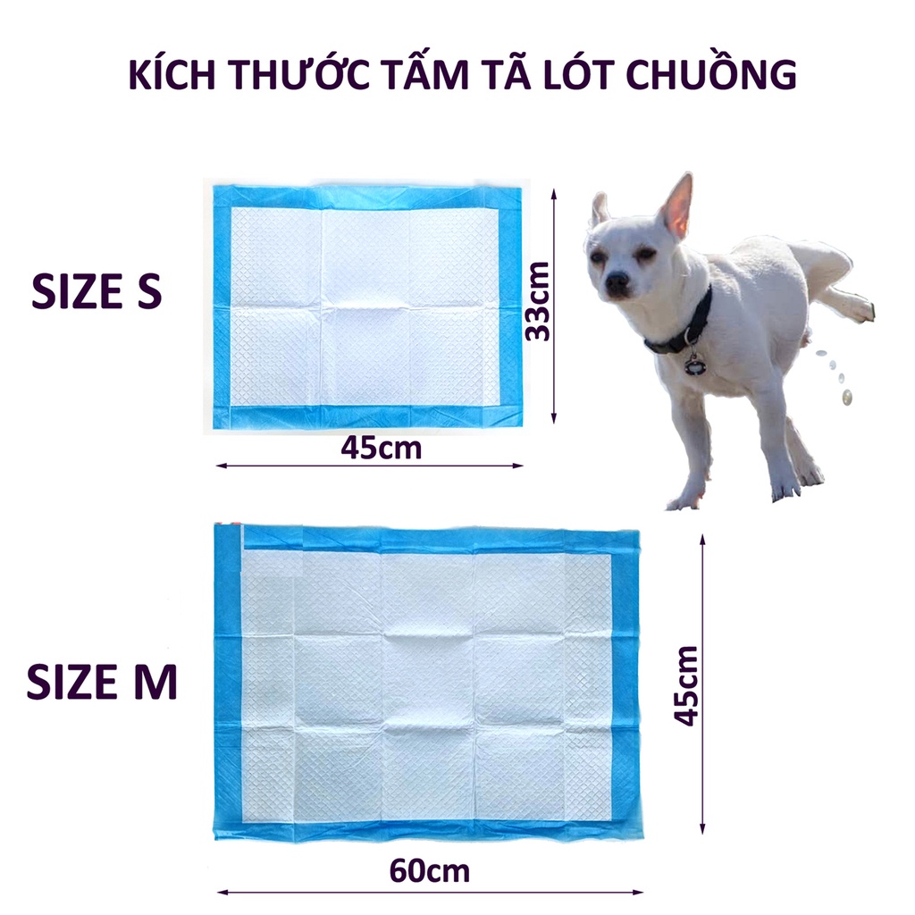 TÃ LÓT CHUỒNG CHO CHÓ MÈO SIÊU THẤM HÚT (TÃ XANH)