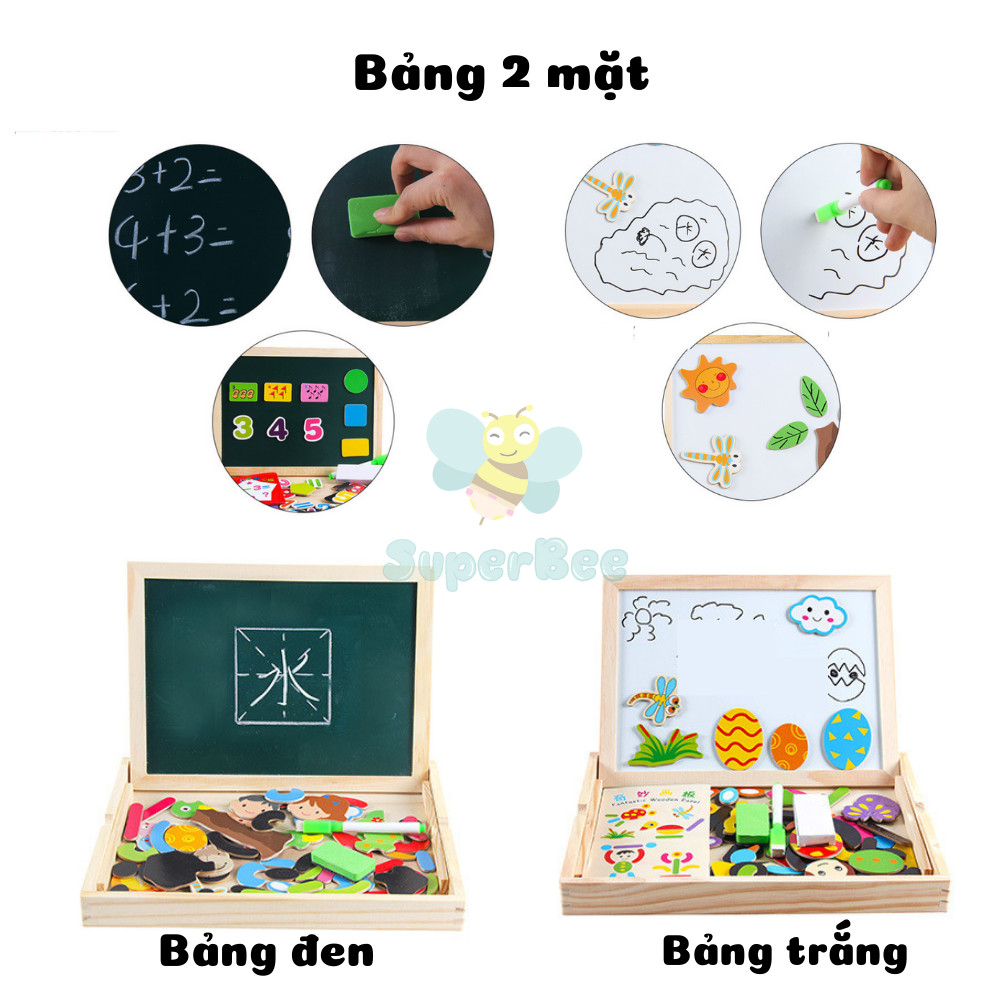 Bảng Ghép Chữ Và Con Vật 2 in 1 Cho Bé Phát Triển Tư Duy