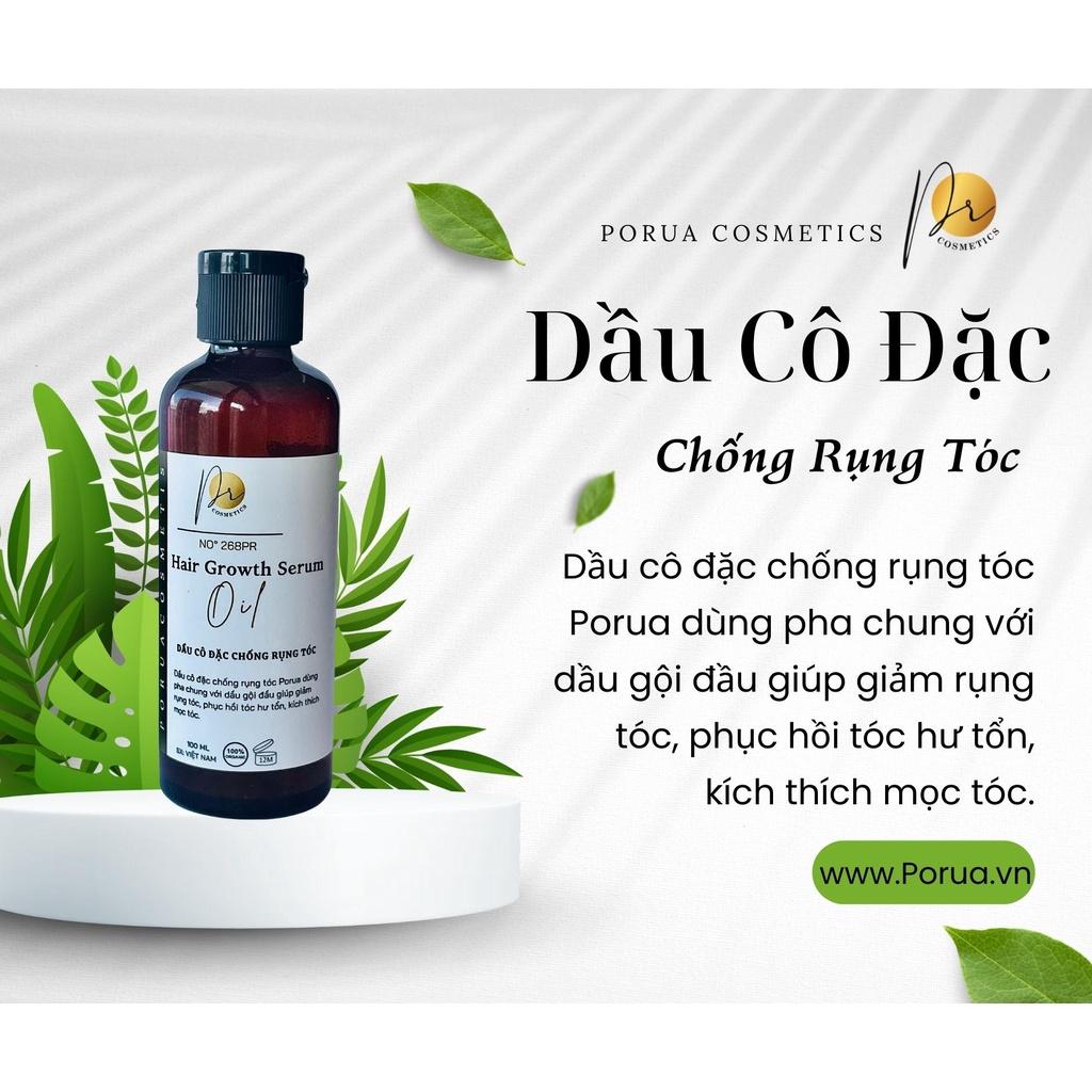 Dầu cô đặc chống rụng tóc PORUA 100ml pha với dầu gội giảm rụng tóc kích thích mọc tóc nuôi dưỡng tóc chắc khoẻ mềm mượt giảm gàu