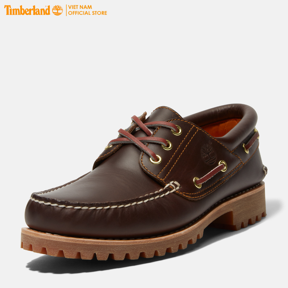 [Original] Timberland Giày Lười Nam - Men's Authentics 3 Eye Classic Md Brown Full Grain TB03000322