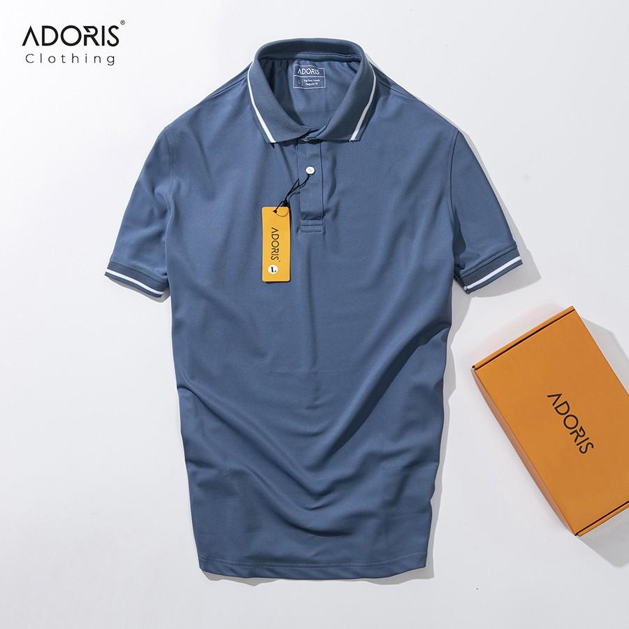 Áo thun nam có cổ tay ngắn, áo POLO nam cổ phối màu đẹp, PREMIUM POLO vải cá sấu Cotton, áo phông nam có cổ ADORIS PL23