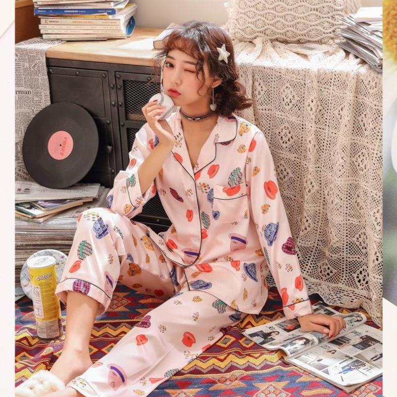 Đồ ngủ nữ pijama – đồ bộ mặc nhà hoạ tiết xinh chất mát B66