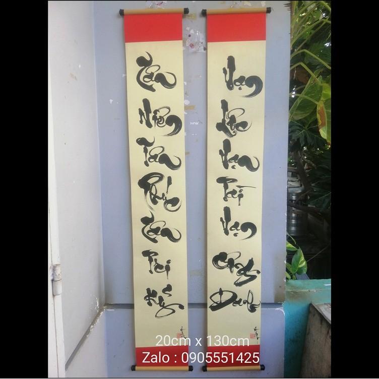 CÂU ĐỐI TẾT.Cặp Câu đối thư pháp. Quà tặng ông bà, cha mẹ, bạn bè, đối tác.Câu đối trang trí ngày xuân, tết