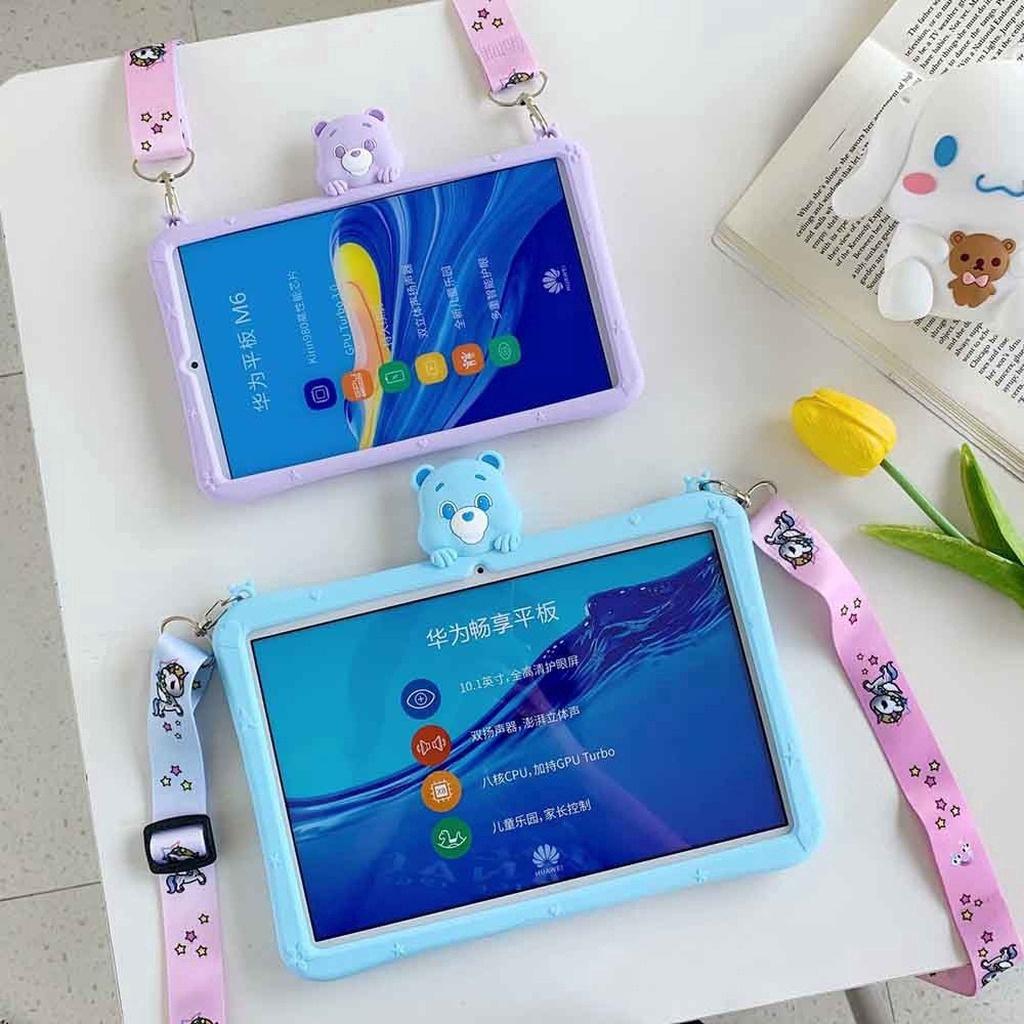 Ốp Lưng Silicone Mềm Chống Sốc Có Dây Đeo Cho Samsung Tab A7 10.4 Inch T500 / T505 / T507 2020