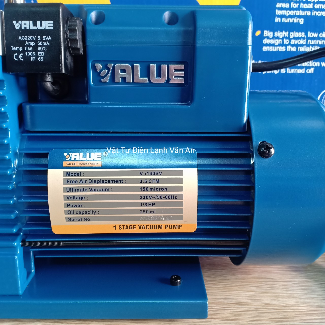 Máy hút chân không VALUE 3.5 CFM V-I140SV-có đồng hồ báo áp