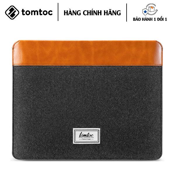 TÚI CHỐNG SỐC TOMTOC (USA) FELT &amp; PU LEATHER CHO IPAD 9.7-11/12.9 /16 INCH bảo vệ chất lượng và ngăn ngừa trầy xước - HÀNG CHÍNH HÃNG