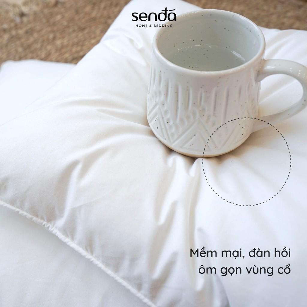 Ruột gối nằm 50x70 45x65 35x50 cm, lõi gối hơi cao cấp bông lông vũ nhân tạo microfiber - Sen Đá Home Bedding