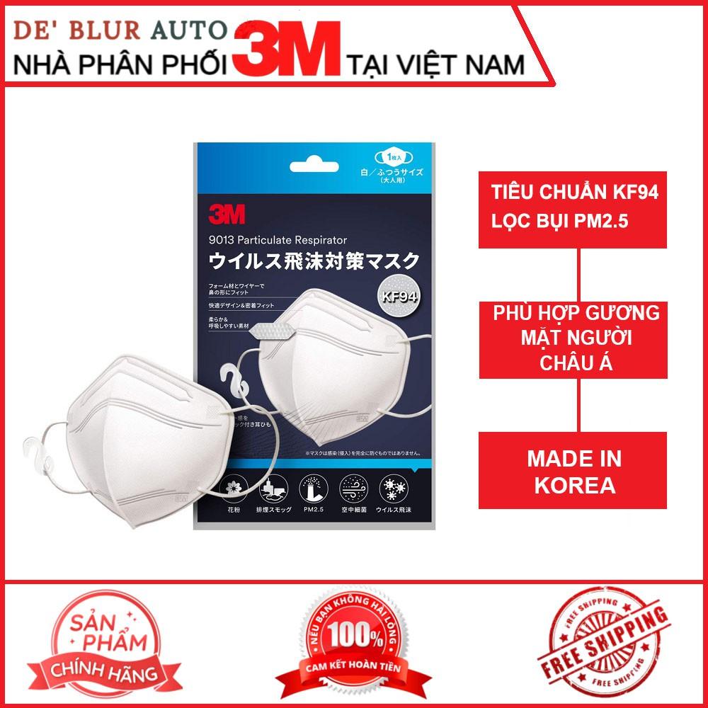 Khẩu trang 3M 9013 đạt chuẩn KF94 ngăn ngừa vi khuẩn lọc bụi mịn PM2.5