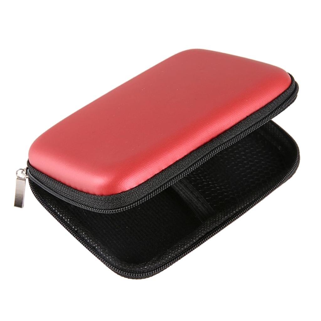 USB External HDD Hard Drive Disk Hard Case Bag Carry Pouch Case Red