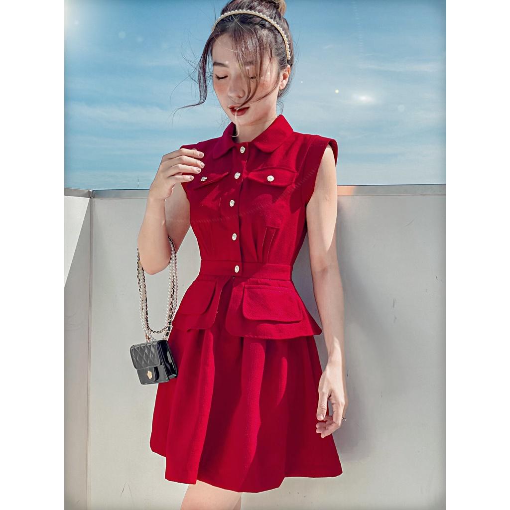 Spring Dress | Váy đỏ thiết kế phối ngực cao cấp xinh xắn Story.clothes thời trang nữ