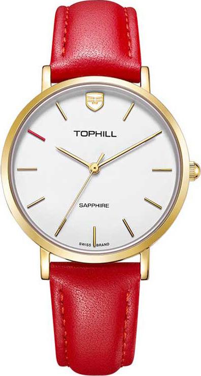 Đồng hồ nữ dây da chính hãng Thụy Sĩ TOPHILL TS007L.PR2252
