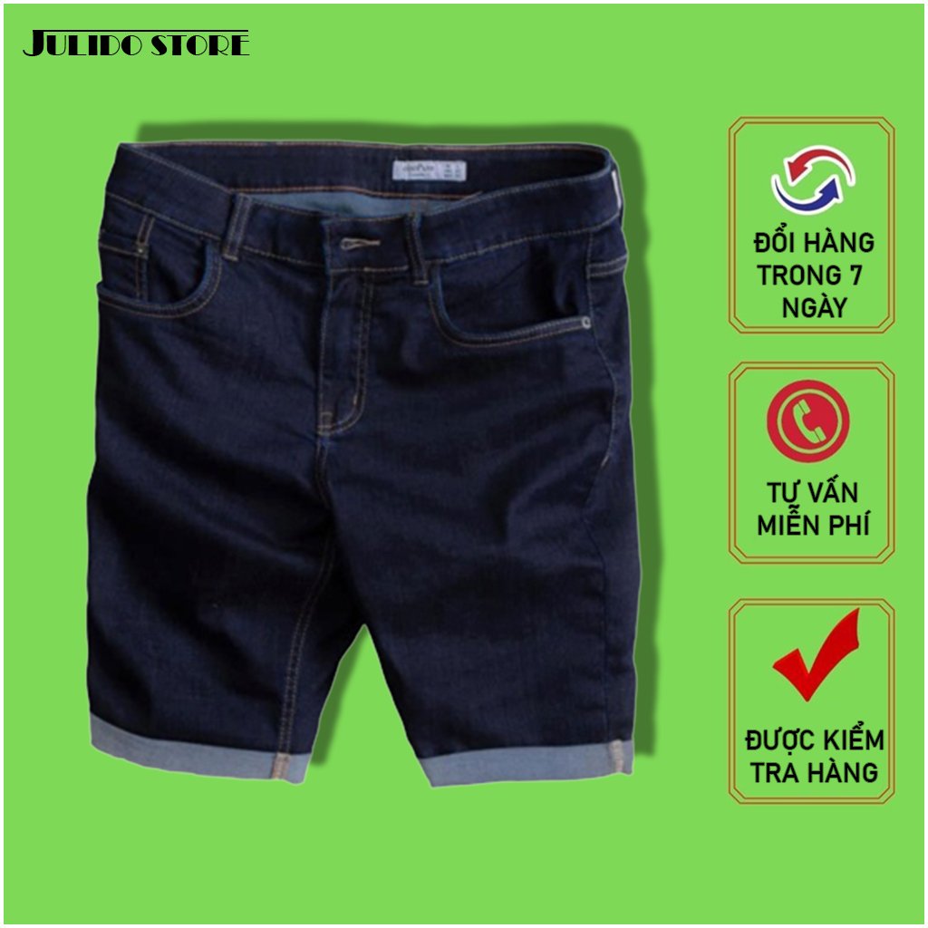 Quần short jeans nam , quần sort nam eo co dãn trơn lịch lãm mẫu J68 săn lai thiết kế phong cách thời thượng lôi cuốn dạo phố Julido thời trang hàn quốc trung niên