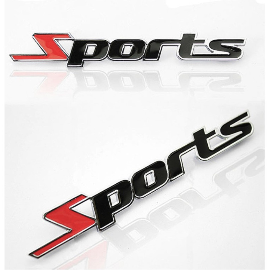 [COMBO 2 Chiếc] Logo thể thao SPORT dán bên ngoài xe hơi độc đáo