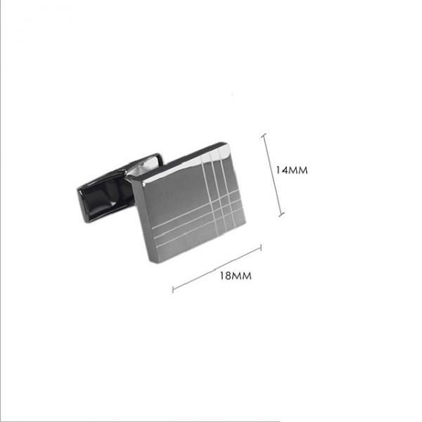 French Cufflinks Rectangle Brass Cuff Links For Business Wedding