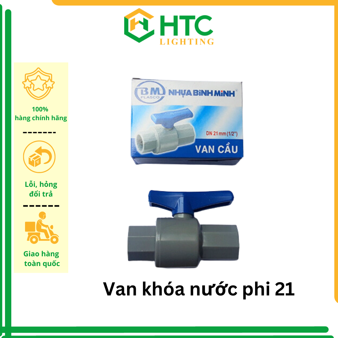 Van khóa nước nhựa phi 21 Bình Minh