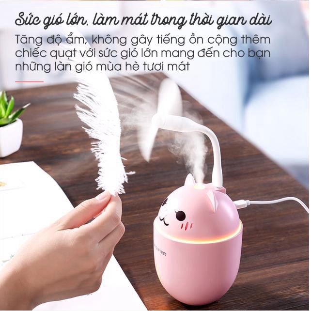 Máy phun sương tạo ẩm Mèo con HUMIDIFIER CAT - có thể dùng với tinh dầu