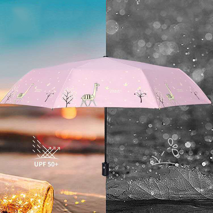 Ô Dù gấp gọn , dù che mưa , chống tia UV 8 nan