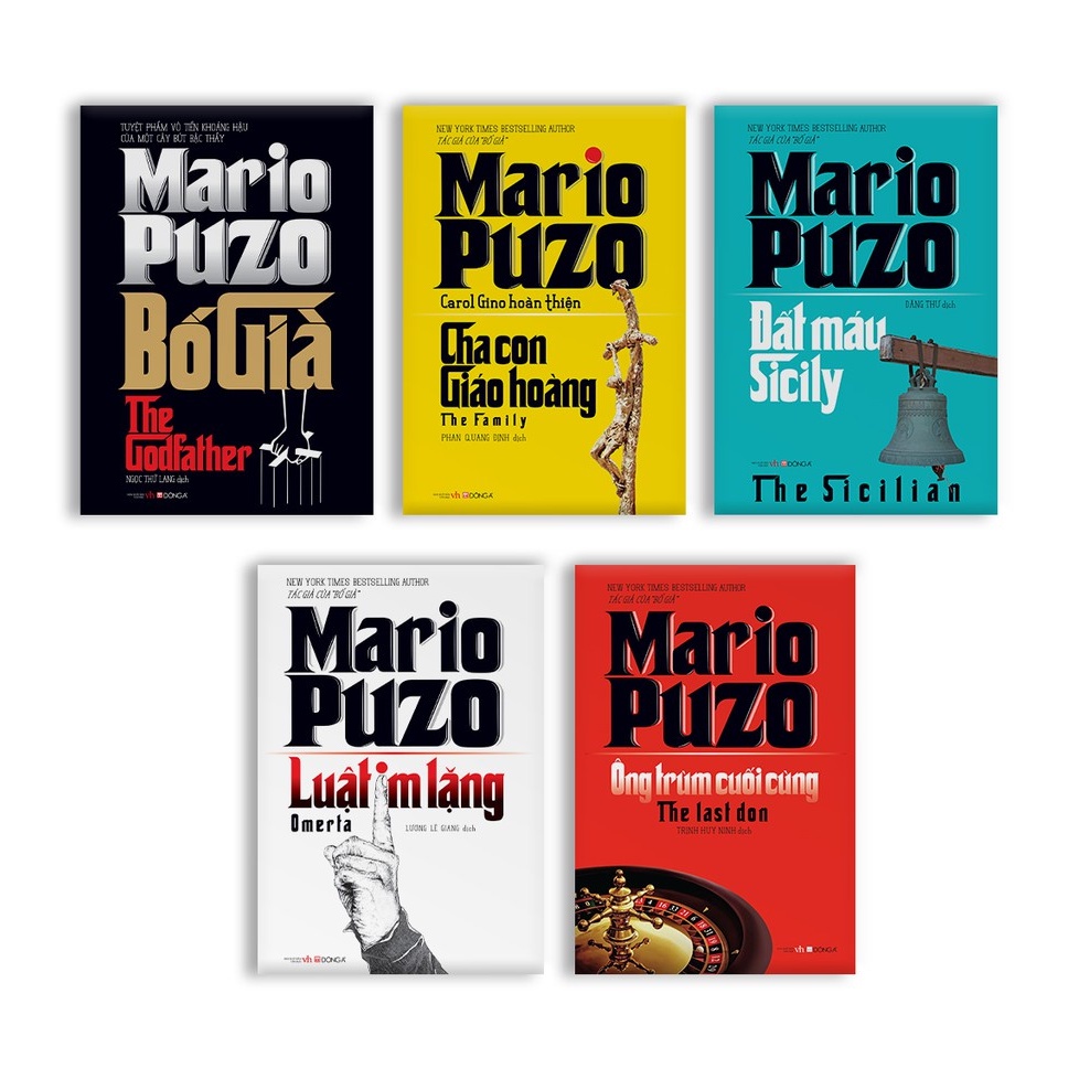 Tuyển Tập Mario Puzo (Trọn Bộ 5 Quyển) Tặng Kèm BookMath Kẽm