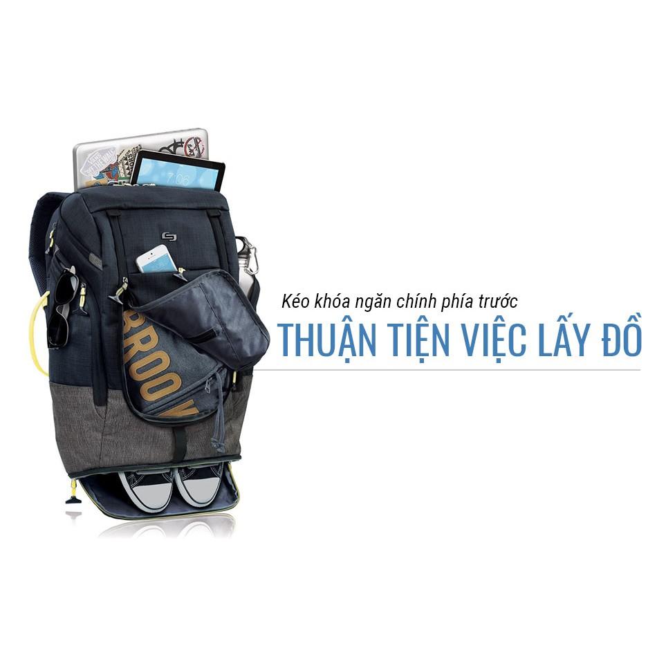 Balo Solo Velocity Max Backpack 17.3 inch - ACV732 . Phù hợp du lịch ngắn ngày- Nhiều ngăn tiện dụng và có Ngăn Đựng Giày Riêng - Chính hãng bảo hành 05 năm