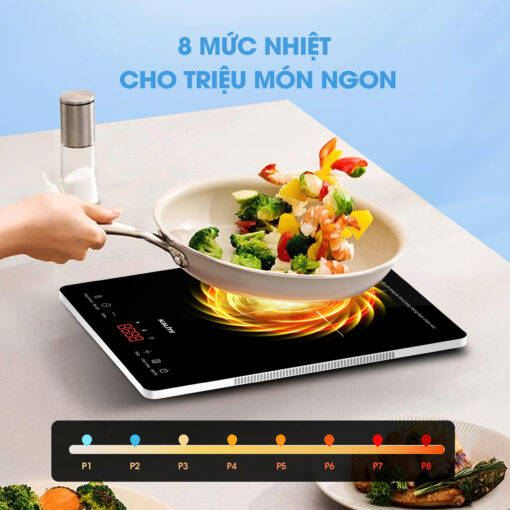 [Hàng chính hãng] Bếp Từ Đơn KALITE Ultra H6 2000W - Cảm Ứng Sensor Touch Mặt Kính Pha Lê Cao Cấp - 8 Mức Công Suất