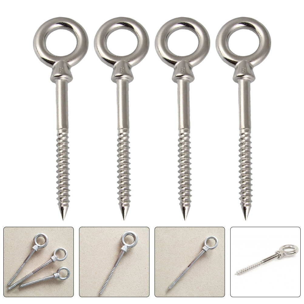4 Vít Thép Không Gỉ Móc Di Động Treo Xoay Võng Móc Trong Nhà