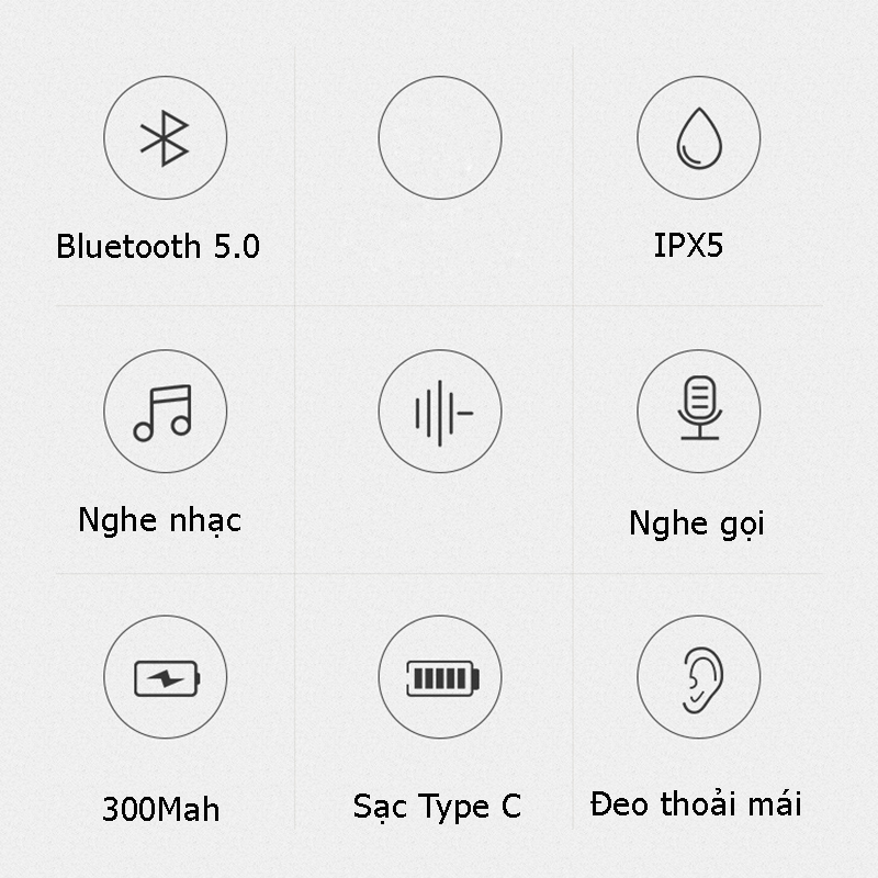 Tai Nghe Bluetooth nhét tai True Wireless Không Dây Wireless Headset chất lượng cao cấp, bền, đẹp, dễ vệ sinh màu đen - Hàng Chính Hãng PKCB