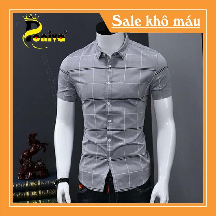 Áo Sơ Mi Nam Ngắn Tay Ô Kẻ Thời Trang