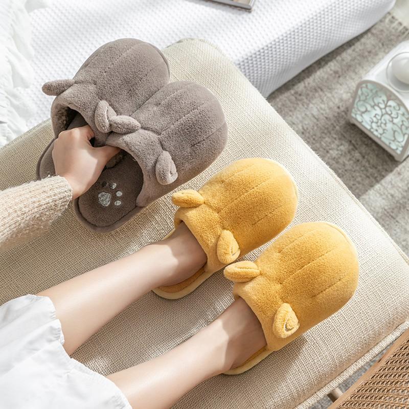 Dép bông bịt đầu nam nữ mang trong nhà lông vũ hình CHÂN THÚ giữ nhiệt tốt đi siêu êm ấm cực Hot TGG-40