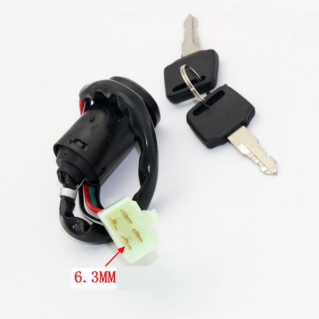 Key Ignition Start Switch 50cc 110cc 125cc 250cc Scooter Pit Bike ATV 4-Wire