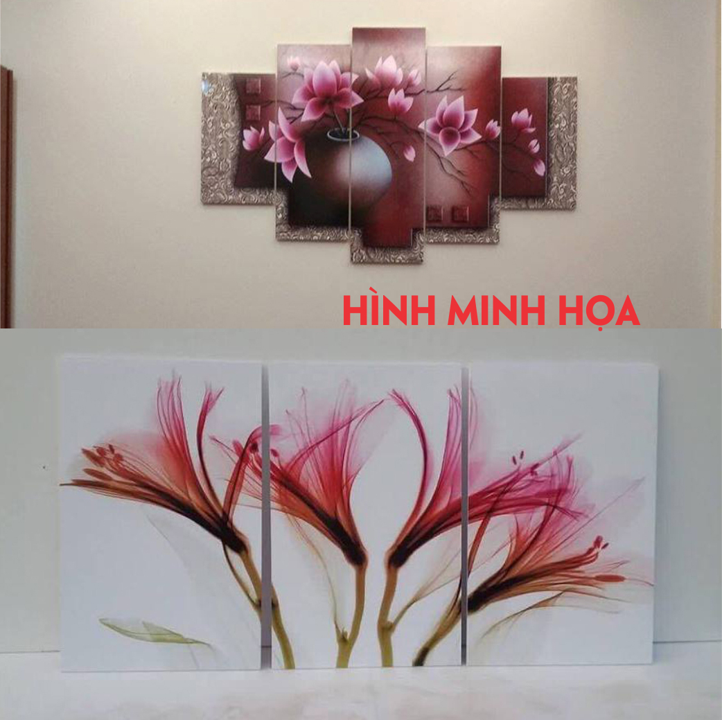 Tranh trang trí hoa tím tinh tế POST3-04