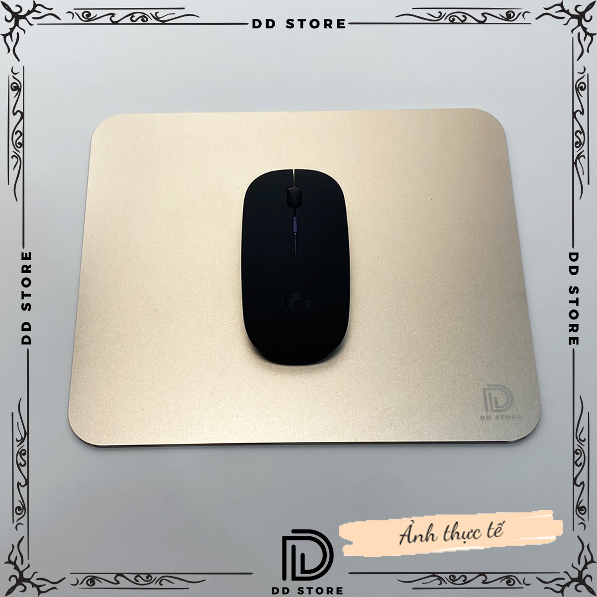 Miếng Lót Chuột Nhôm (Mouse pad Aluminum) DD-100 kích thước 245x202mm Hàng Chính Hãng