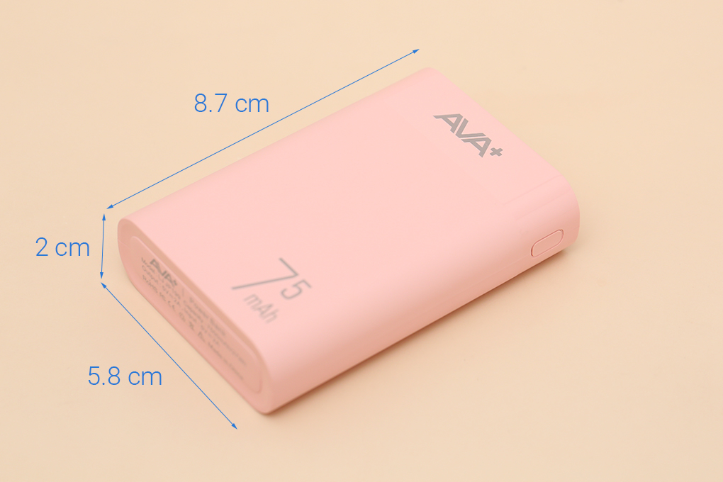 Pin sạc dự phòng 7500 mAh AVA+ LJ JP199 - Hàng chính hãng - Hồng