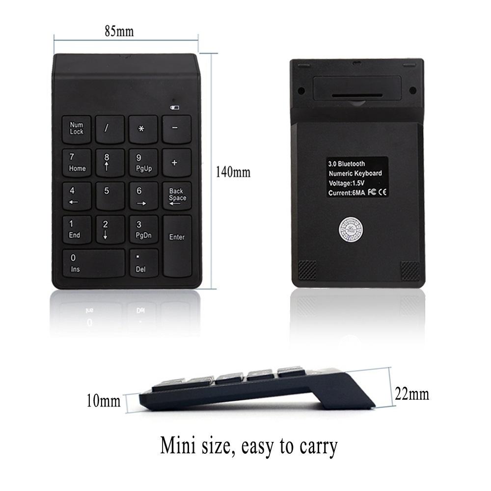 ( Tặng 1 đèn led cắm cổng USB ) Bàn phím số không dây 18 phím thích hợp dùng cho nhiều thiết bị Laptop Máy Tính Xách Tay