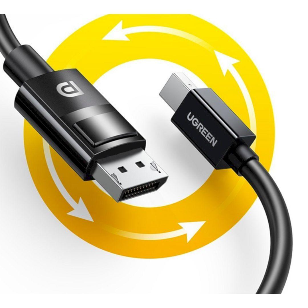 Ugreen UG80663DP117TK 1.5M 8k60hz 4k144hz 2k240hz Màu Đen Cáp chuyển Mini Displayport v2 sang DP Displayport 1.4 - HÀNG CHÍNH HÃNG