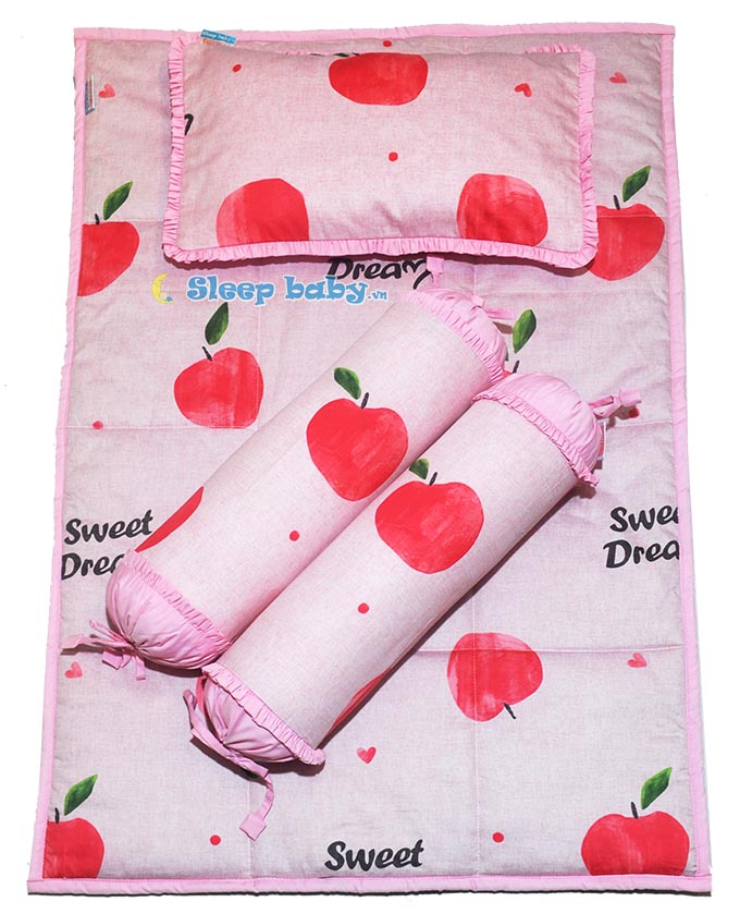 Bộ 4 món ga gối Sleep Baby  Sweet Apple - F211