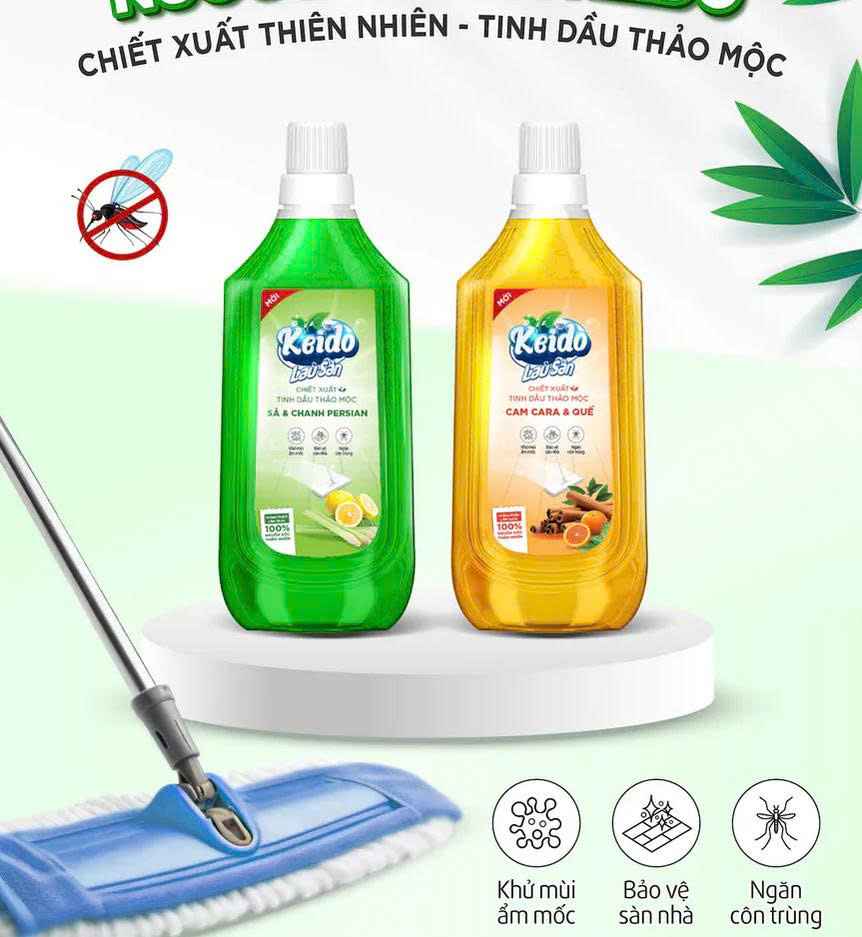Nước Lau Sàn Gốc Thực Vật TD CAM QUẾ Đuổi Muỗi và Côn Trùng (Thuộc nhóm Sản phẩm Lành tính) Can 1 lít