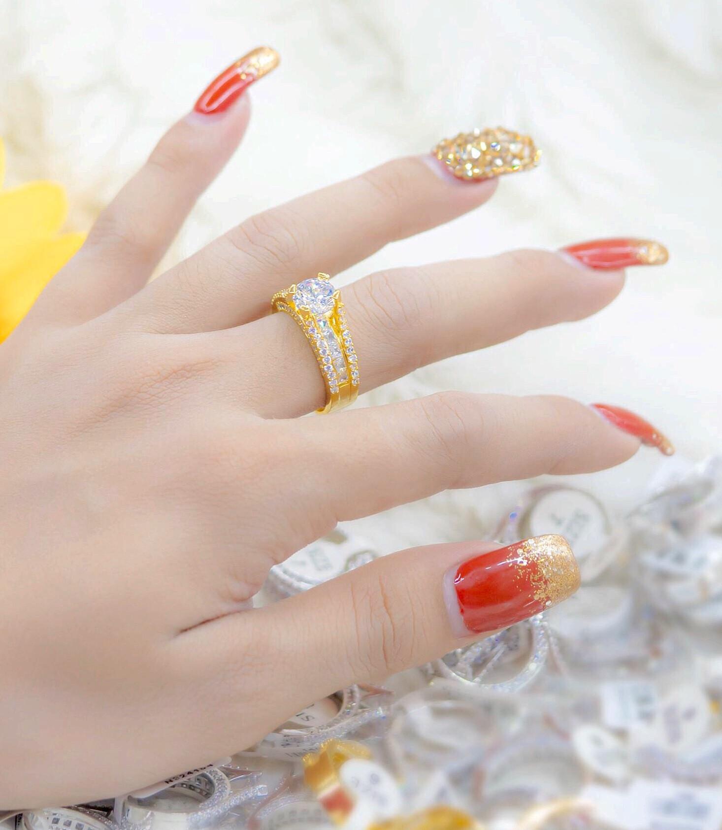 Nhẫn Nữ Thời Trang Mạ Vàng 18K Mẫu 046.2304 - Mang rất sang, bền, đẹp