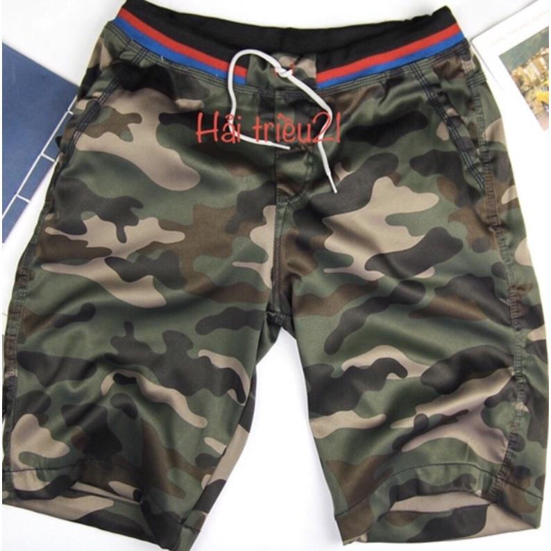 Quần short kaki nam camo
