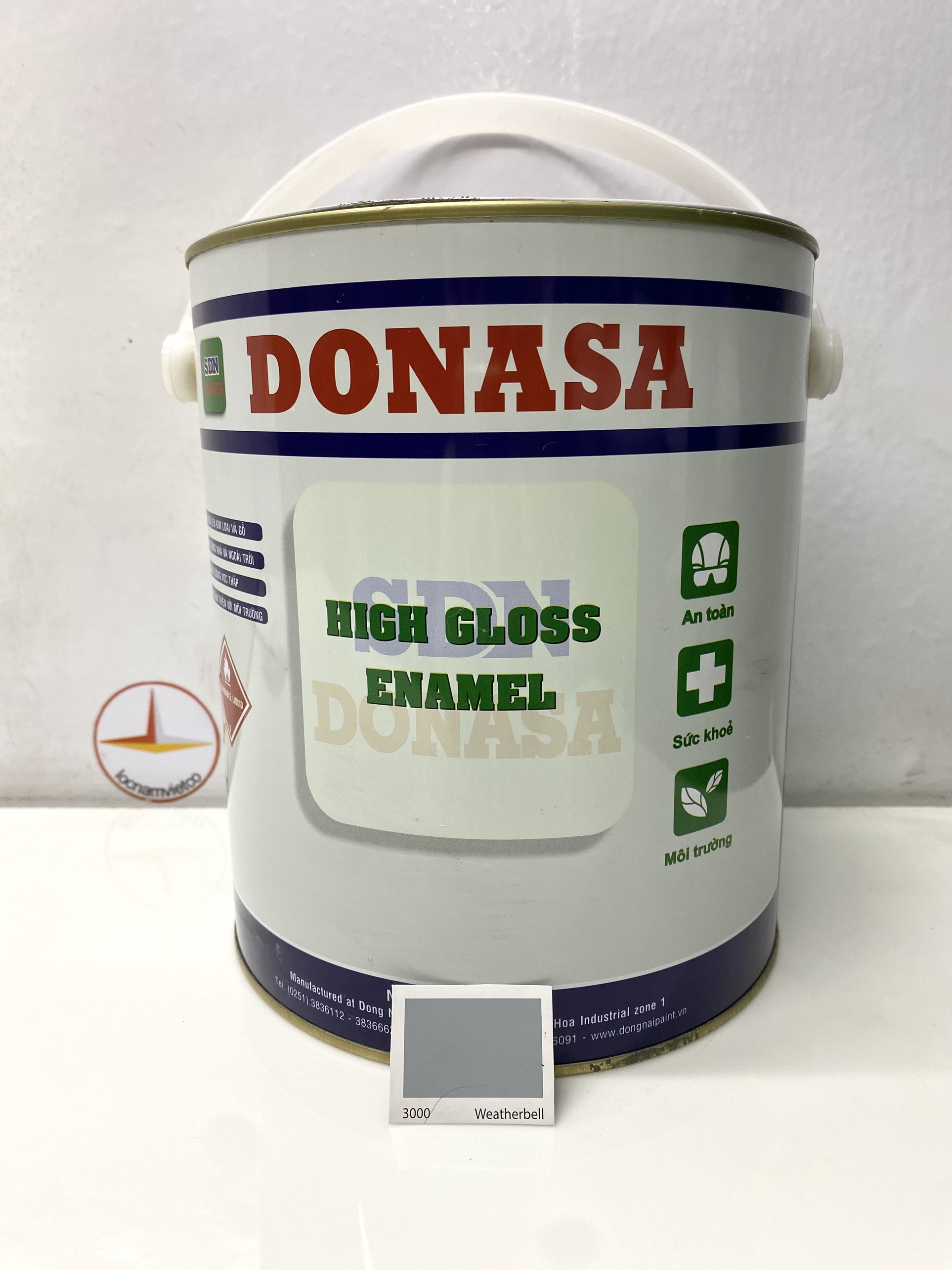 Sơn dầu Đồng Nai Donasa màu xám 3000 3kg _ DLF 3000