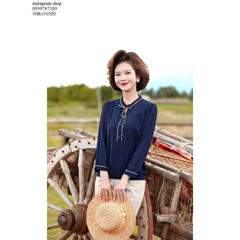 Tk141020a-ÁO KIỂU TRUNG NIÊN THẮT NƠ