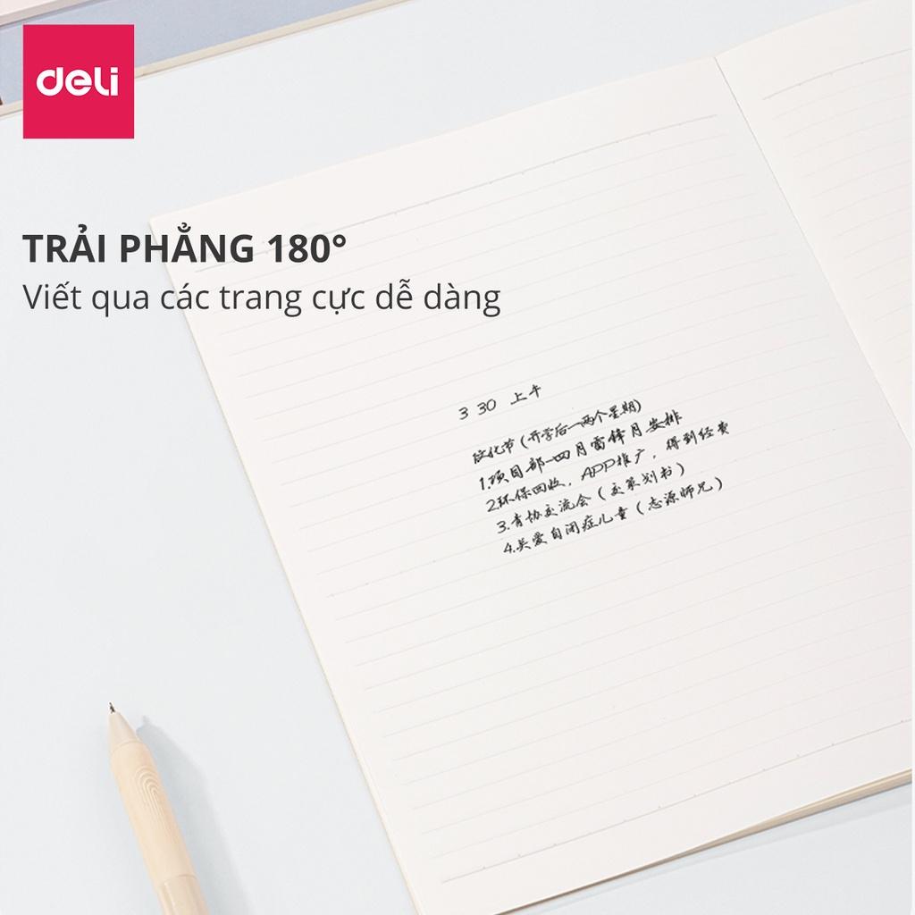 Sổ Tay Ghi Chép Dán Gáy Kẻ Ngang 80 Trang Khổ A5 B5 Vintage Cao Cấp Nusign Deli - Màu Pastel Làm Sổ Planner Sổ Kế Hoạch Phù Hợp Học Sinh Văn Phòng - NS284 NS285