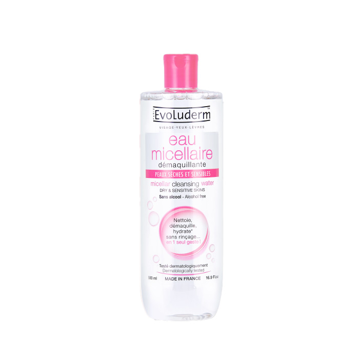Nước tẩy trang Evoluderm Eau Micellaire 500ml