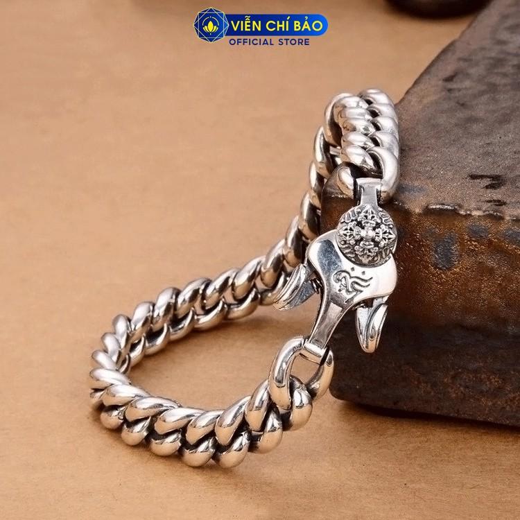 Lắc tay bạc nam khắc Chùy Kim Cang bạc Thái 925 thương hiệu Viễn Chí Bảo L100470