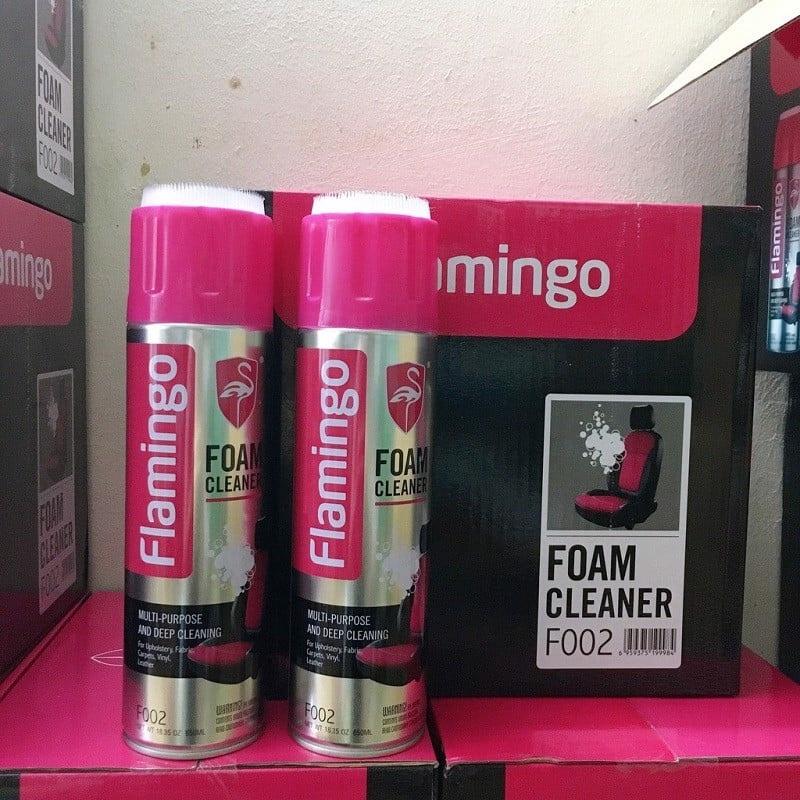Combo 2 Chai Xịt Tẩy Vệ Sinh &amp; Dưỡng Bóng Nội Thất Ô Tô Flamingo F002 và F096 vệ sinh ghế da và làm sạch Sofa