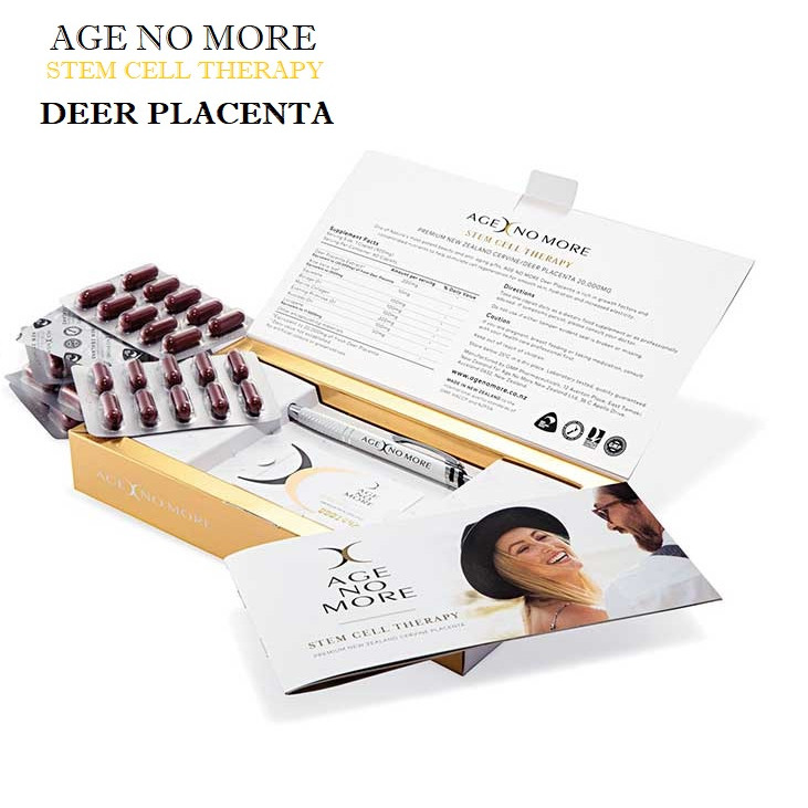 Tế Bào Gốc Nhau Thai Hươu Age No More Deer Placenta Stem Cell Therapy New Zealand 60v - Giúp bổ sung sinh lực, tăng cường đề kháng cao - Chống lão hóa mạnh, kéo dài tuổi thanh xuân